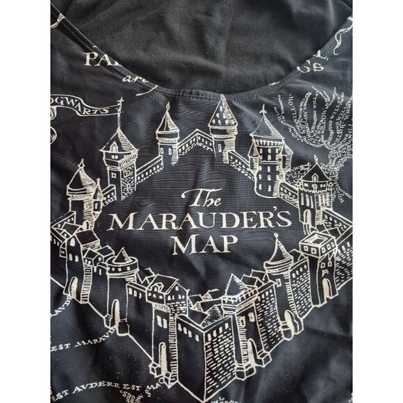 Harry Potter Marauders Map One-Piece Swimsuit Medium - Picture 4 of 6
